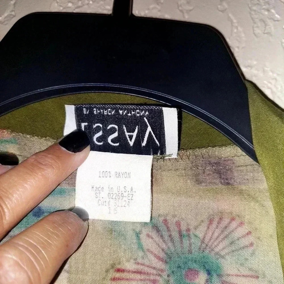 Vintage Essay By Sharon Anthony Long Sleeve Print Button Cardigan Size 16/XL - Picture 6 of 6